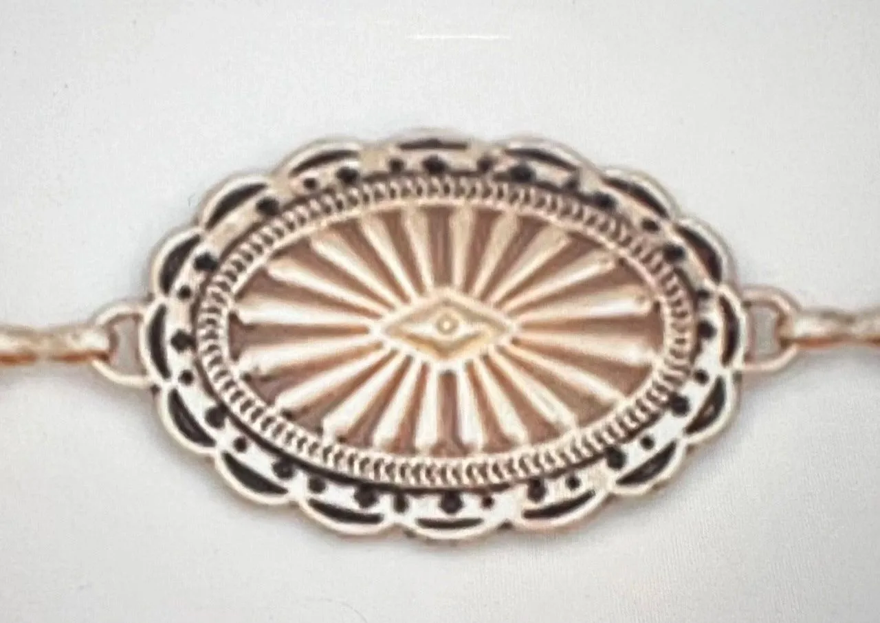 Mini Concho Linked Belt - Anti-Gold