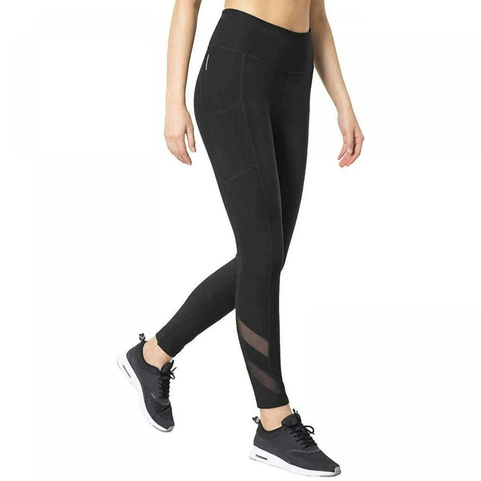 Mondetta Women's Mesh Inset High Waisted Active Leggings
