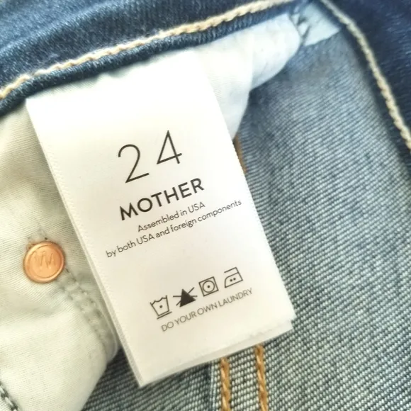 Mother Women's The Insider Crop Step Fray Cutoff Shorts High Waist High Rise EUC