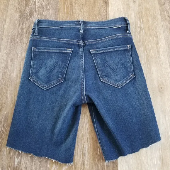Mother Women's The Insider Crop Step Fray Cutoff Shorts High Waist High Rise EUC