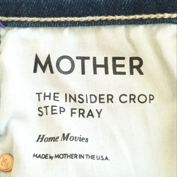 Mother Women's The Insider Crop Step Fray Cutoff Shorts High Waist High Rise EUC