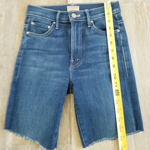 Mother Women's The Insider Crop Step Fray Cutoff Shorts High Waist High Rise EUC