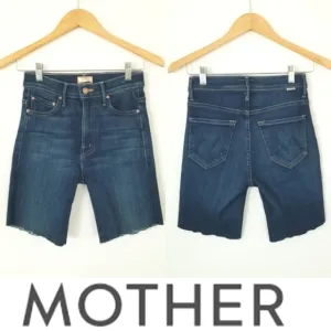 Mother Women's The Insider Crop Step Fray Cutoff Shorts High Waist High Rise EUC