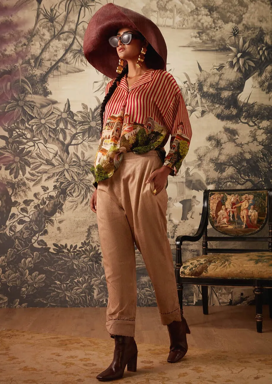 Multicolor striped tunic and pant