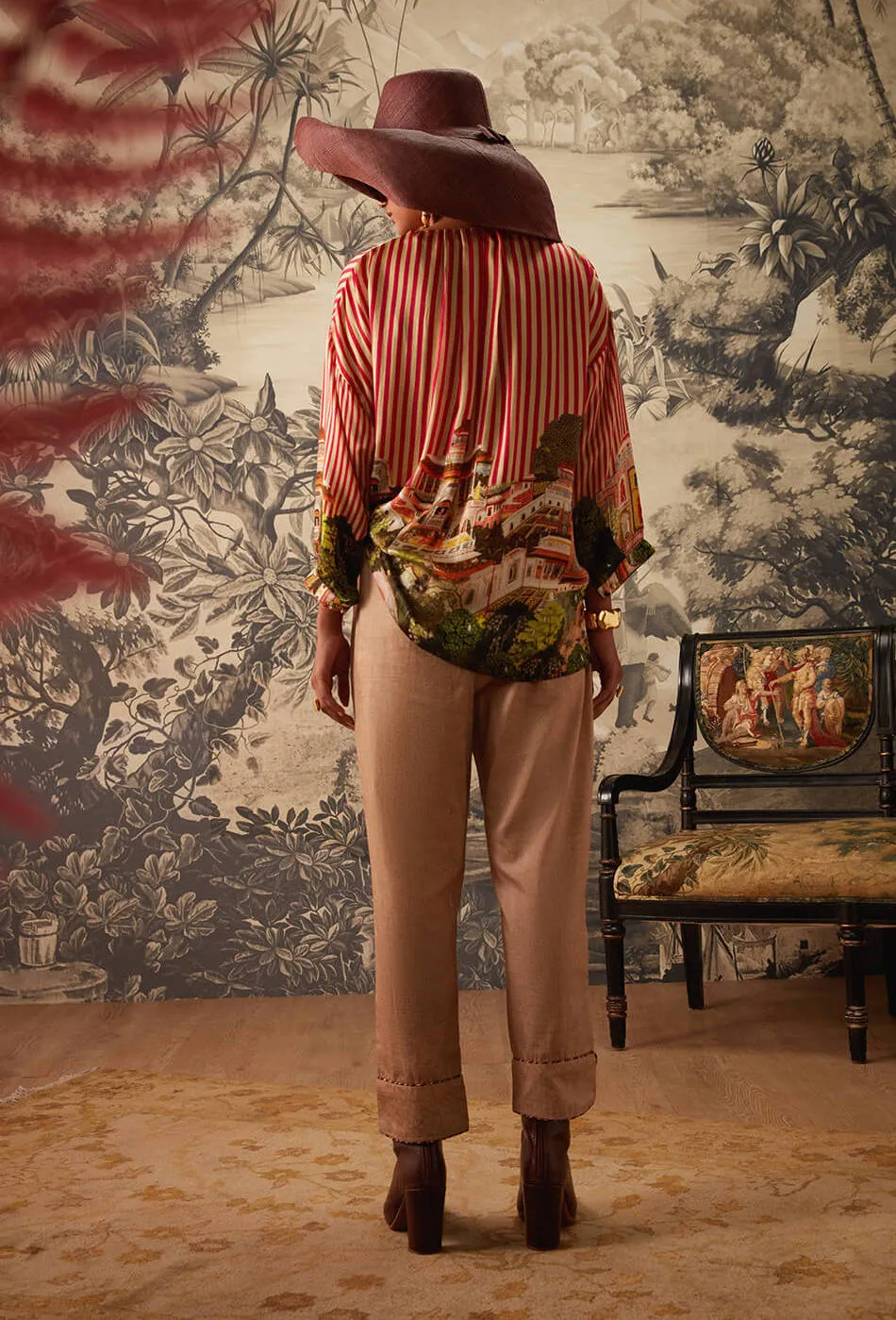 Multicolor striped tunic and pant