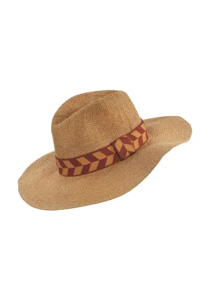 Natasha Hat - Terracotta Chevron