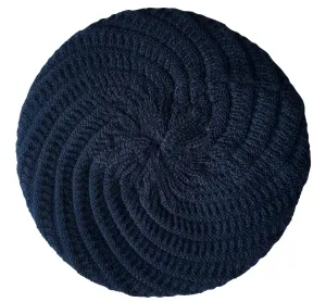 Navy Swirl Beret