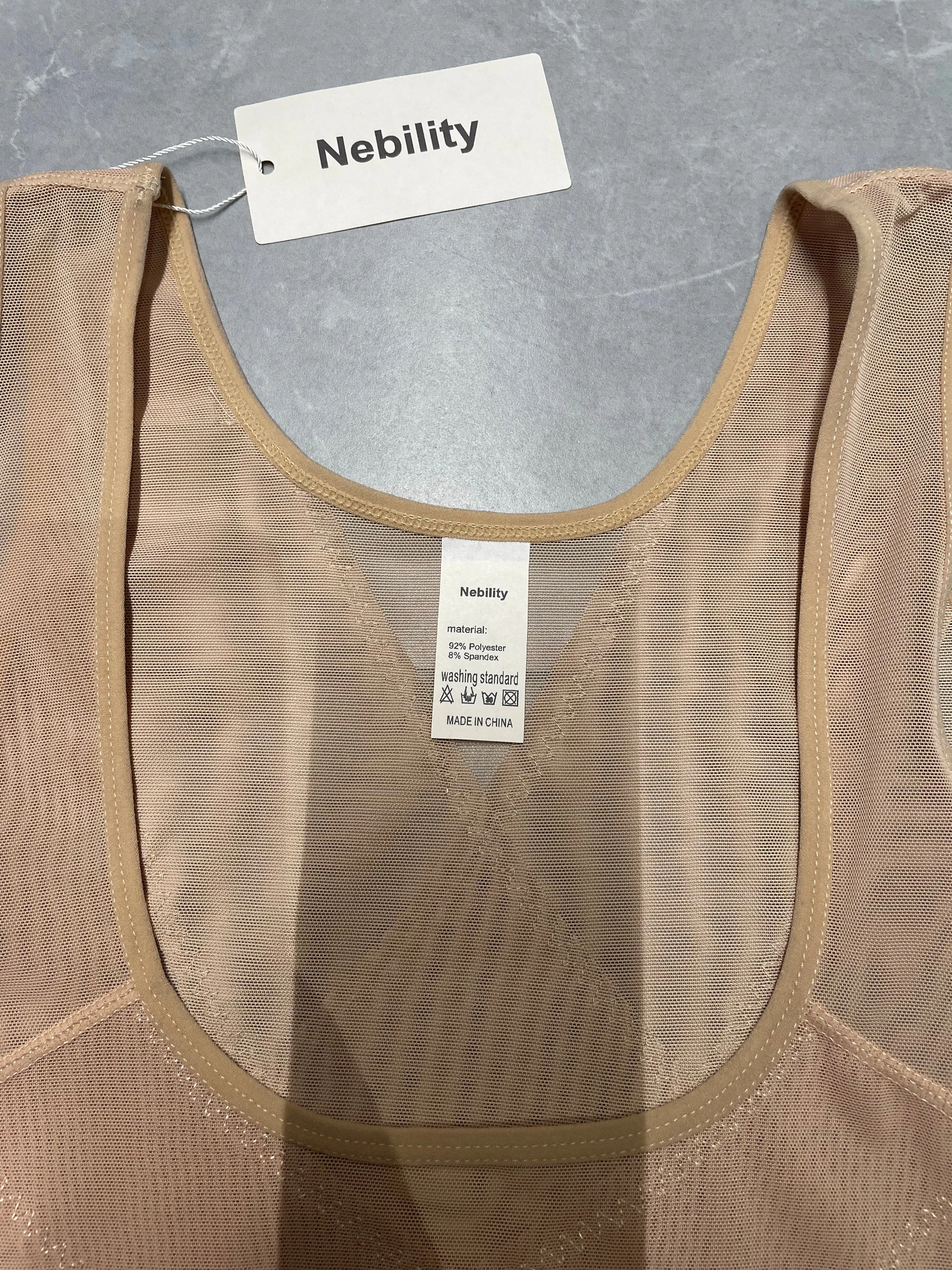 Nebility Women  Double Cross Tummy  Control  Shapewear Bodices [Lingerie]