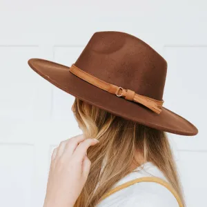 NEW Dark Brown Style Leader Wide Brim Hat ~ Fedora, Retails $75