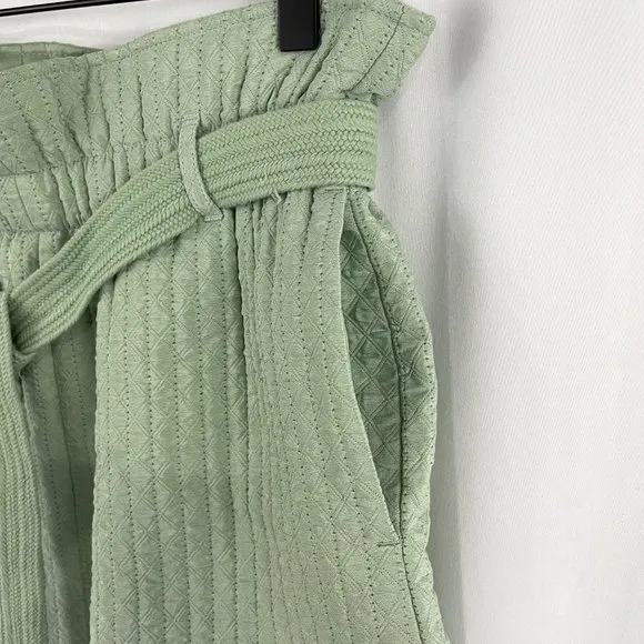 New SAMSOE SAMSOE Quilted Paperbag Waist Ember Shorts Vineyard Green Size XS