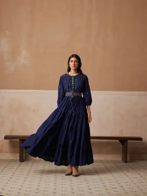 New Season Summer Fall 24-Dress Luna Cotton Indigo-SS24-LUNAD-IND-Fashion Edit Cord Studio