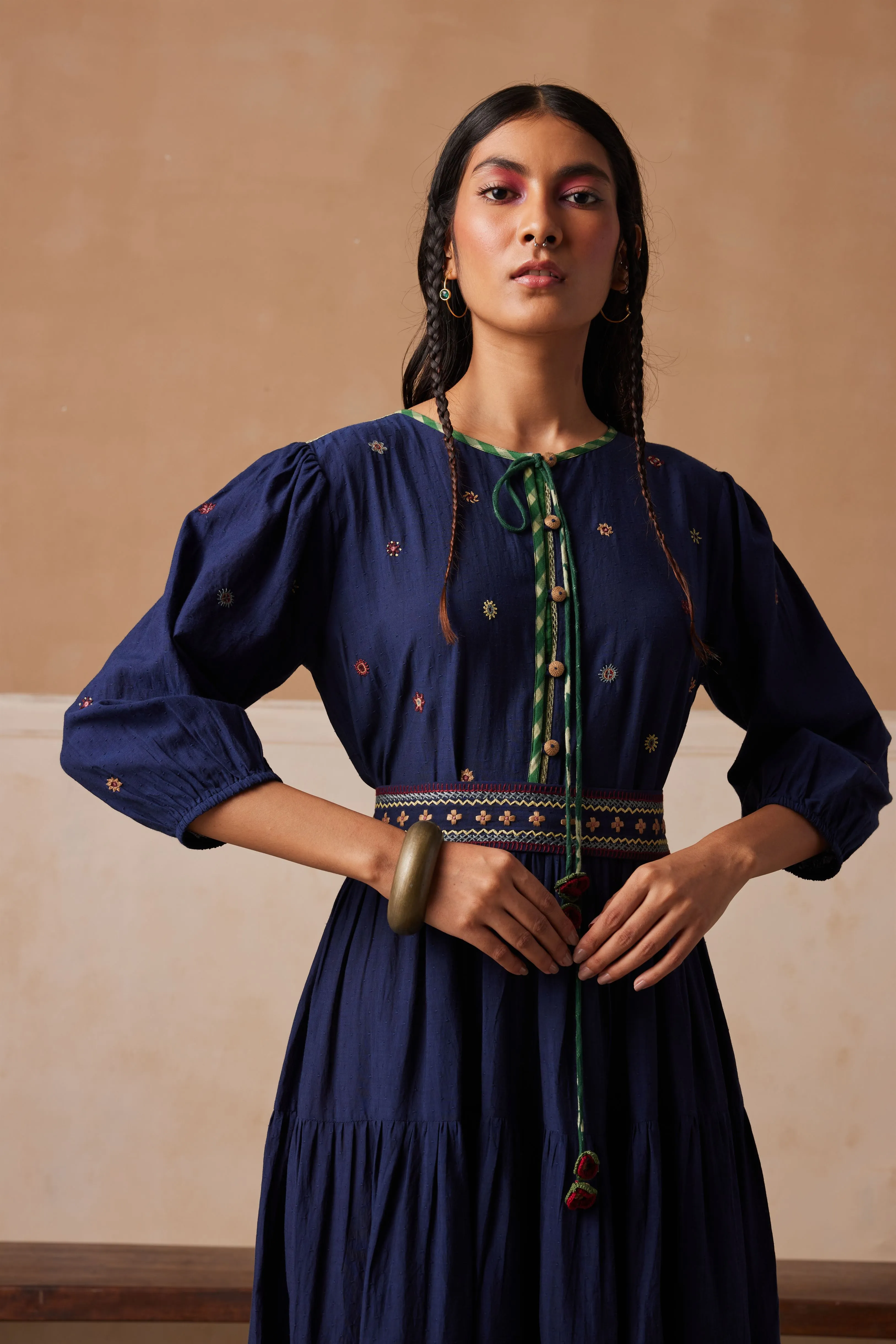 New Season Summer Fall 24-Dress Luna Cotton Indigo-SS24-LUNAD-IND-Fashion Edit Cord Studio