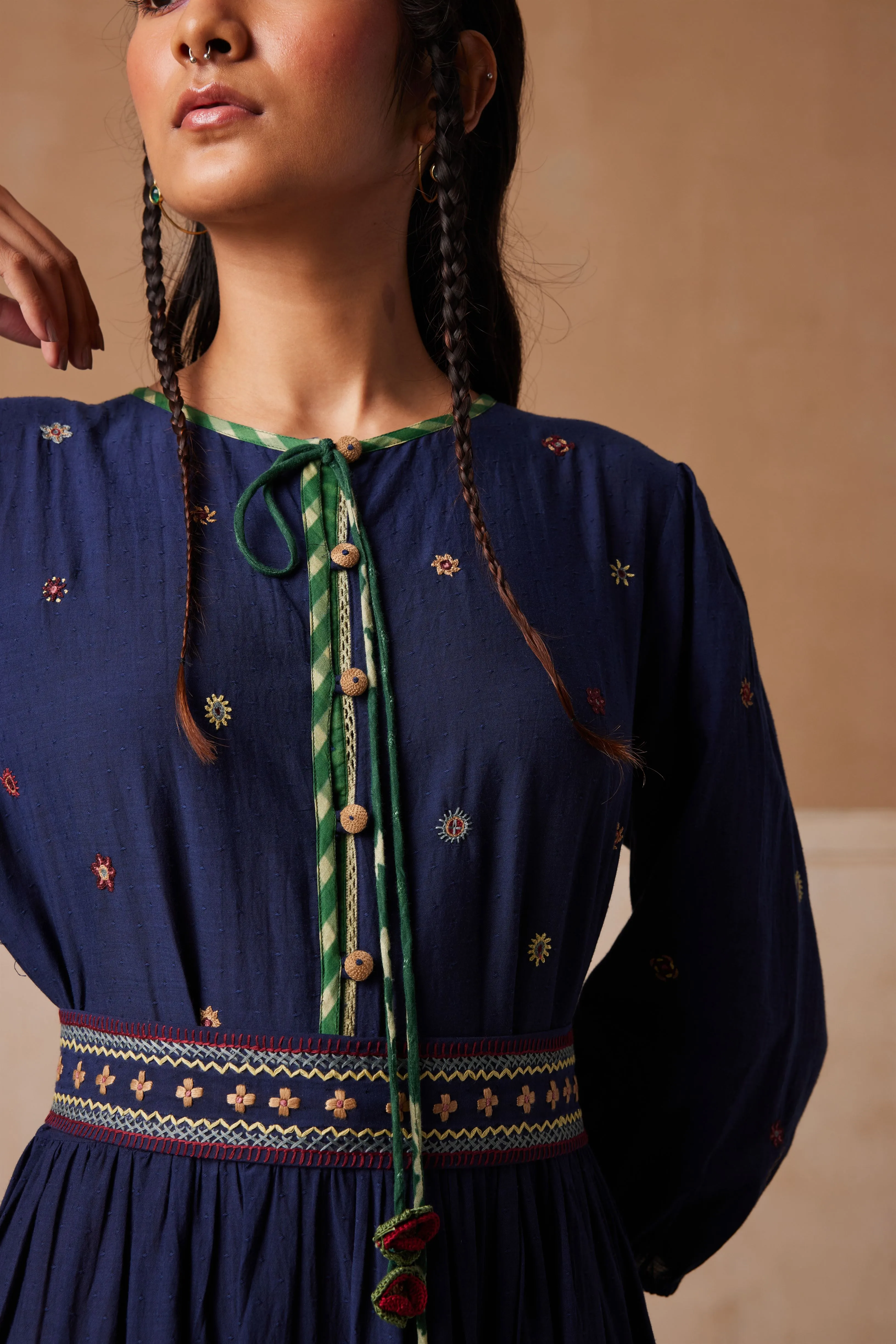 New Season Summer Fall 24-Dress Luna Cotton Indigo-SS24-LUNAD-IND-Fashion Edit Cord Studio