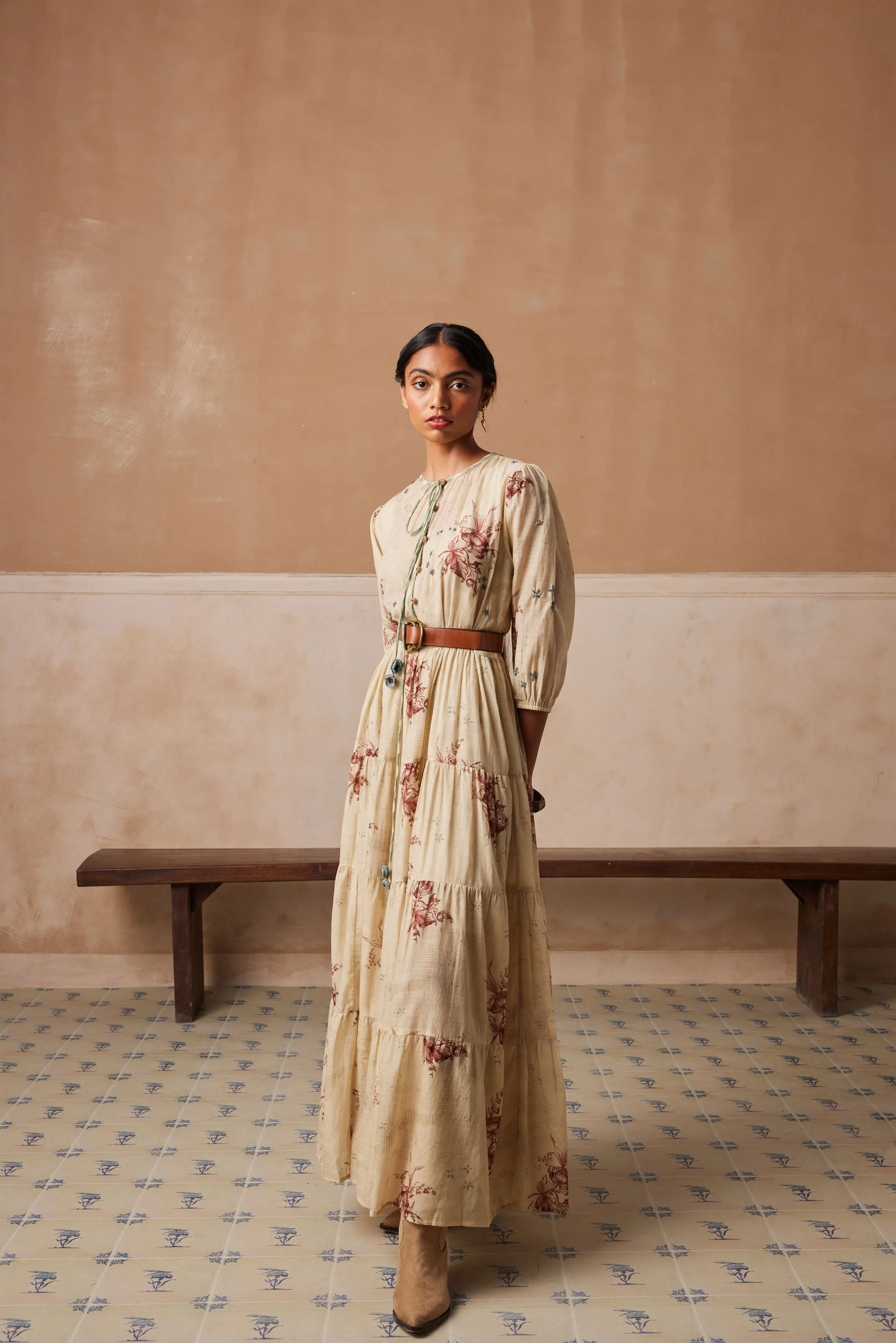 New Season Summer Fall 24-Dress Luna Cotton Peony-SS24-LUNAD-PNY-Fashion Edit Cord Studio