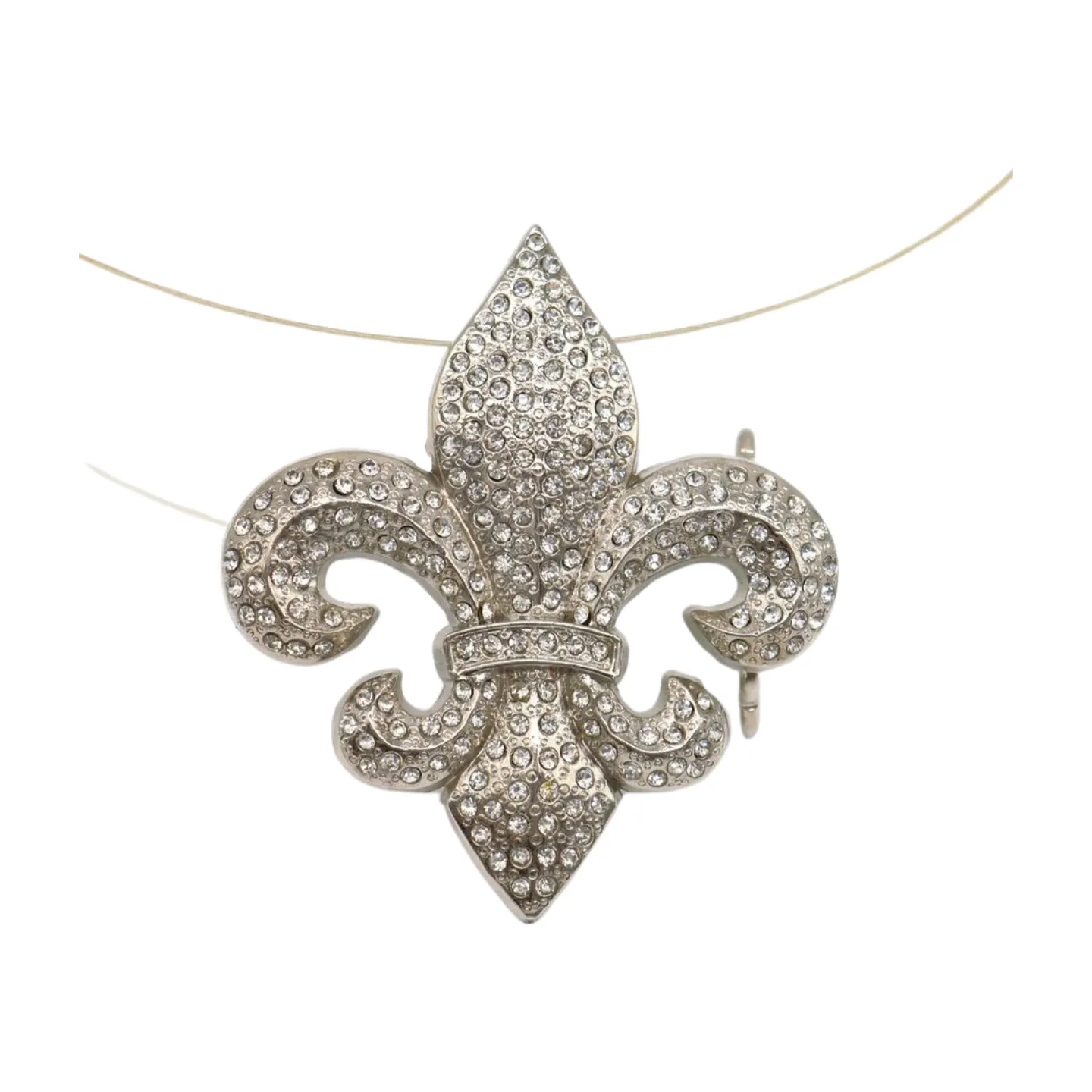 New Women Silver Metal Belt Buckle Western Fashion Bling Fleur De Lis