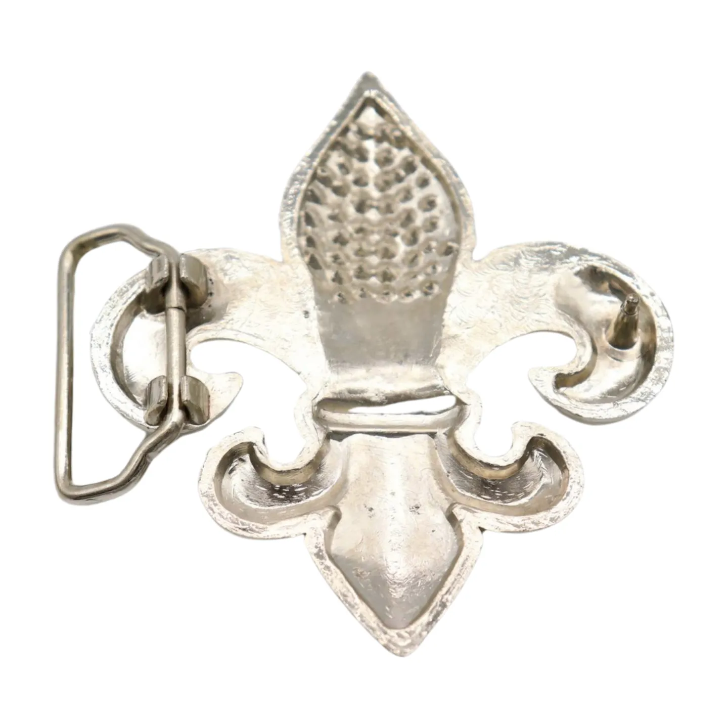 New Women Silver Metal Belt Buckle Western Fashion Bling Fleur De Lis
