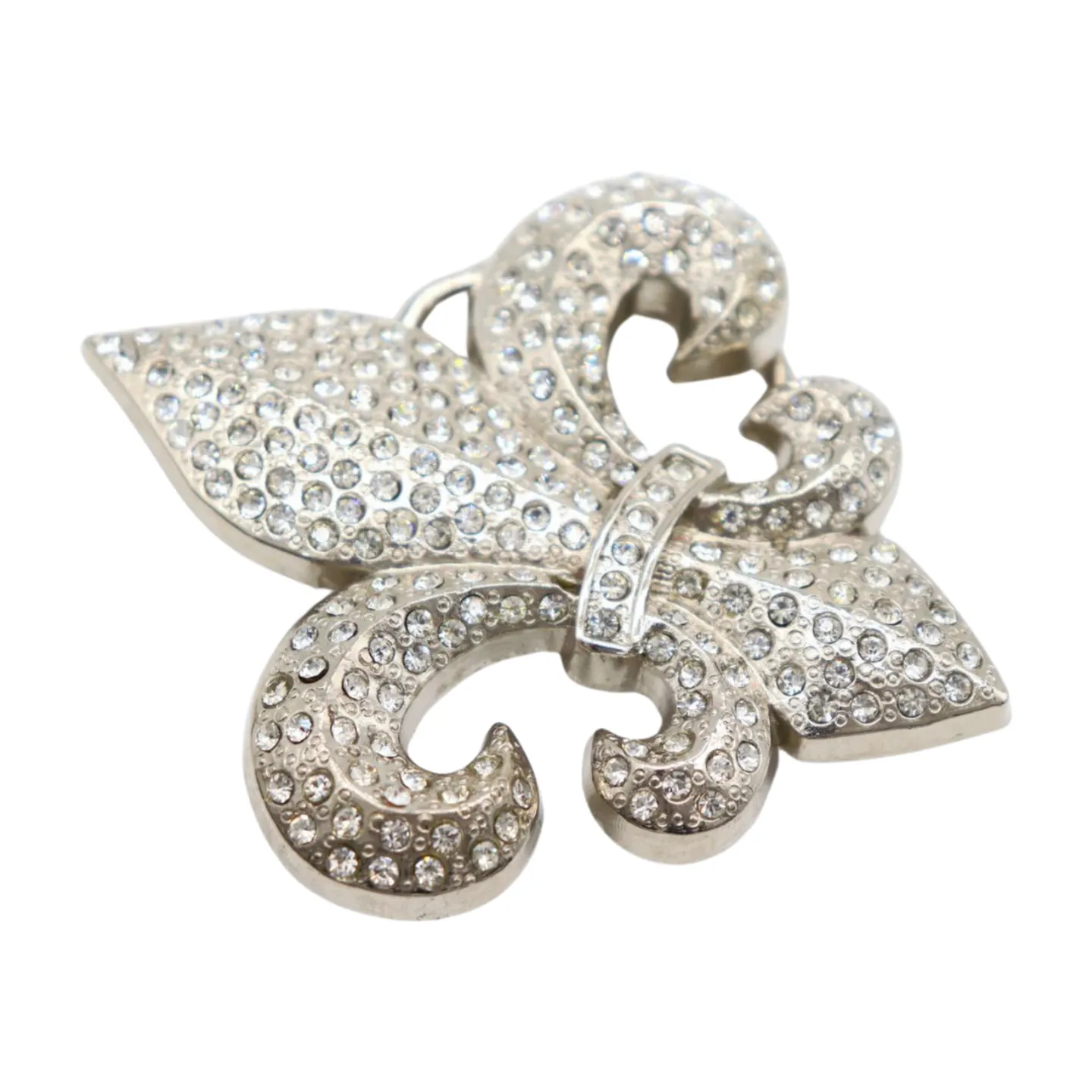 New Women Silver Metal Belt Buckle Western Fashion Bling Fleur De Lis