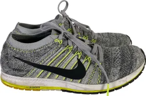 Nike Men’s Wolf Gray Zoom Flyknit Streak Lace Up Athletic Sneakers - 9