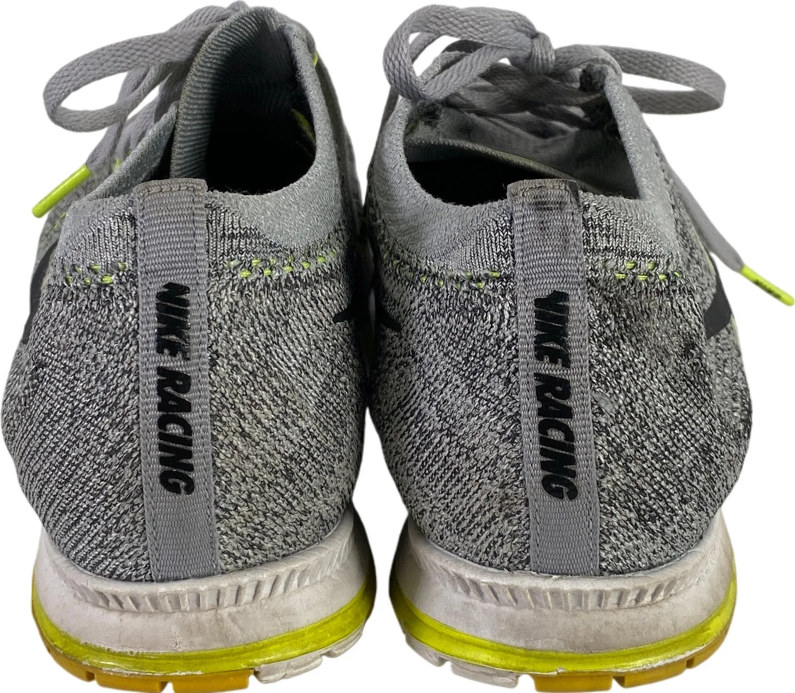 Nike Men’s Wolf Gray Zoom Flyknit Streak Lace Up Athletic Sneakers - 9