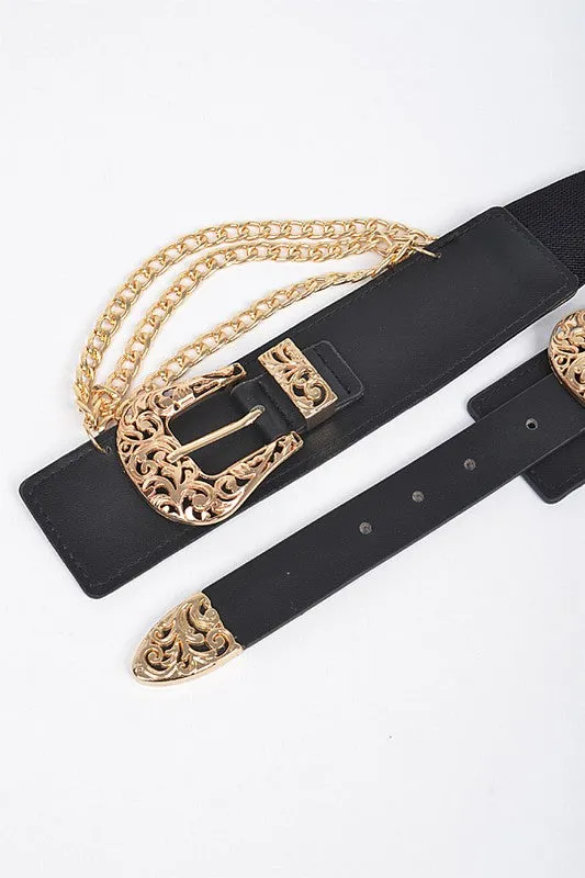 Nina Metal Chain Layered Belt