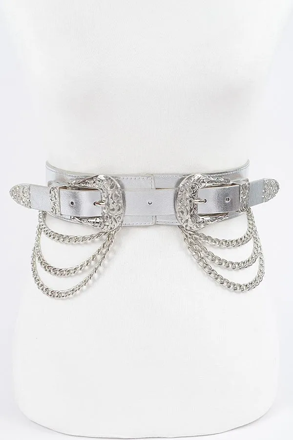Nina Metal Chain Layered Belt