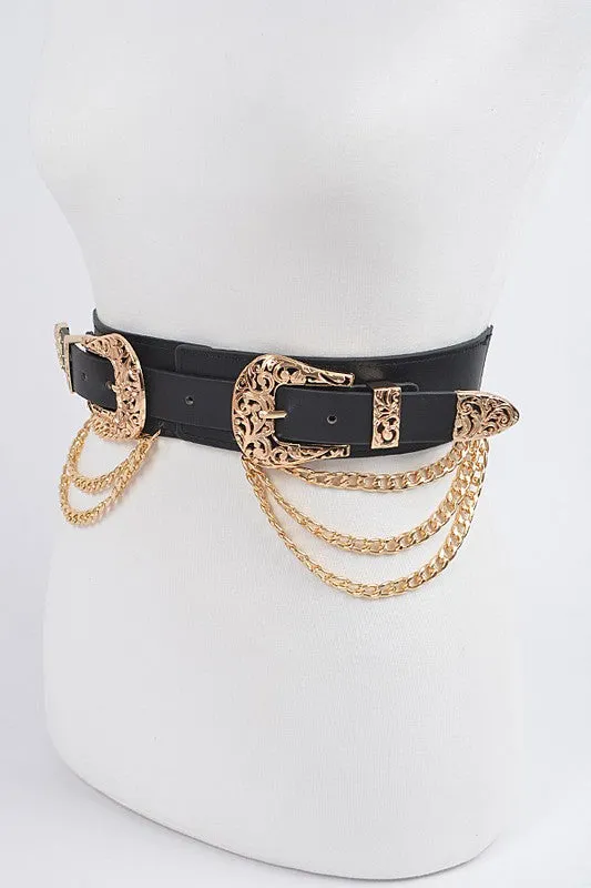 Nina Metal Chain Layered Belt