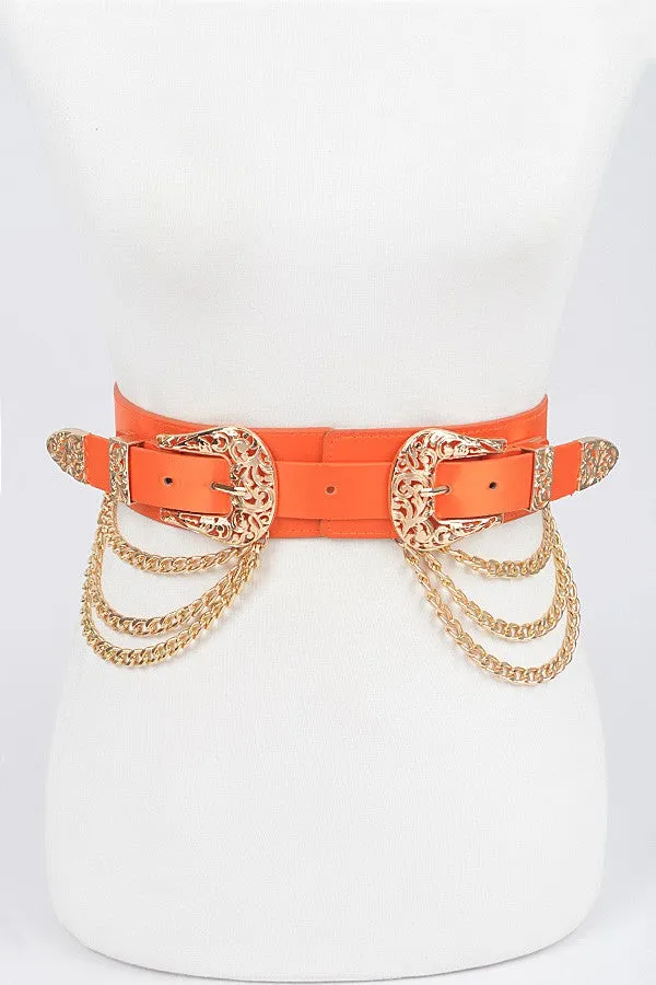Nina Metal Chain Layered Belt