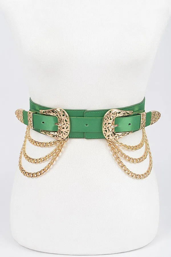 Nina Metal Chain Layered Belt