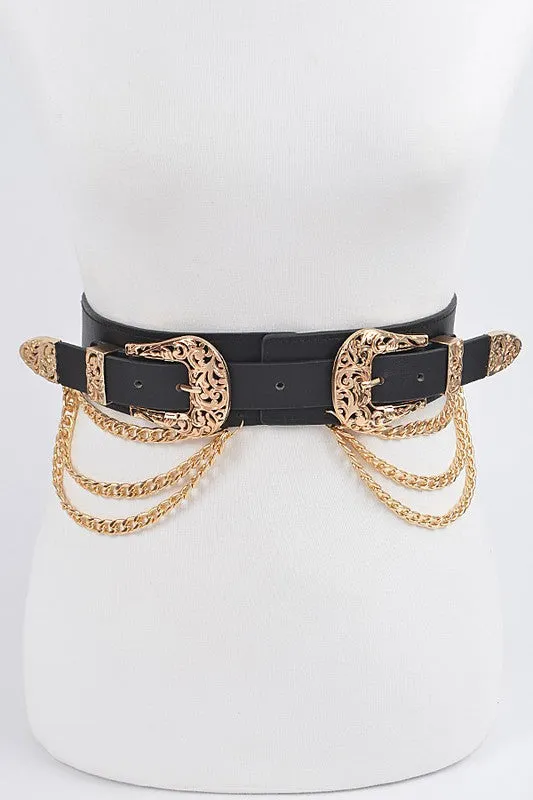 Nina Metal Chain Layered Belt
