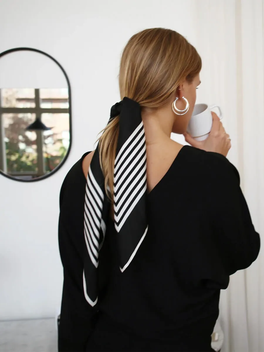No. 2 - Black & Cream - 65cm