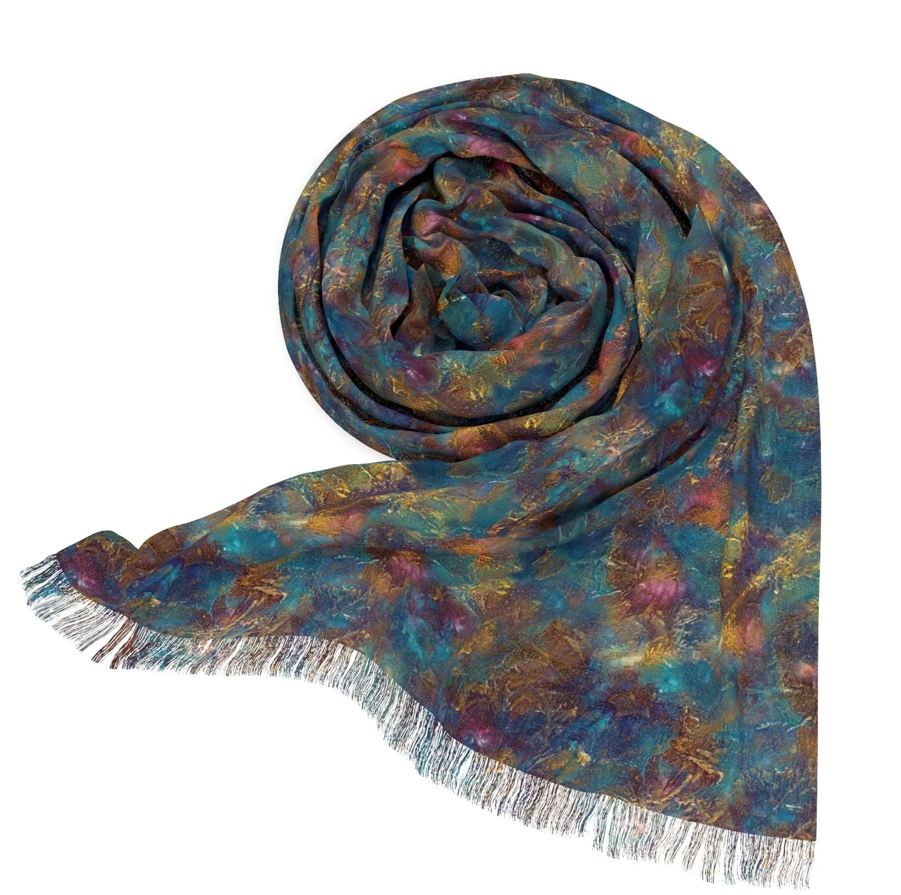 Oceanic - Art Scarf with Fringe