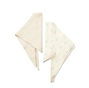Organic Baby Bibs 2pc Set Triangle Shape Bib