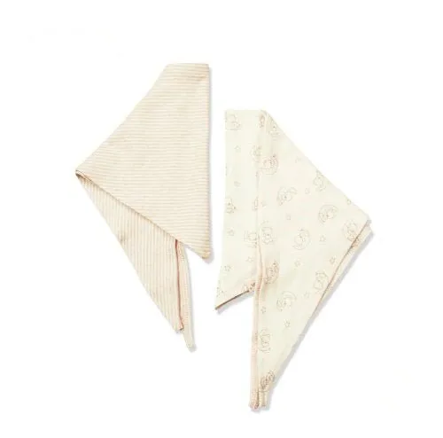 Organic Baby Bibs 2pc Set Triangle Shape Bib