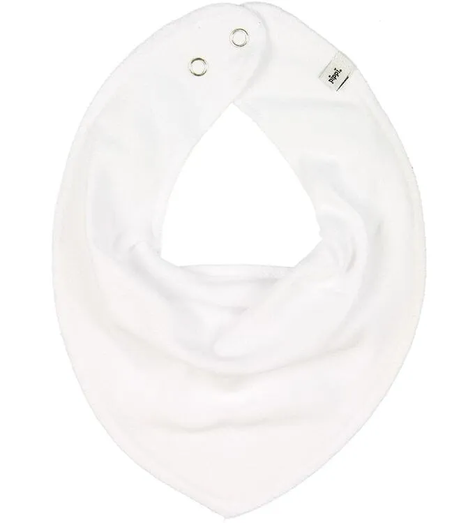 Organic Cotton Scarf Bib - White