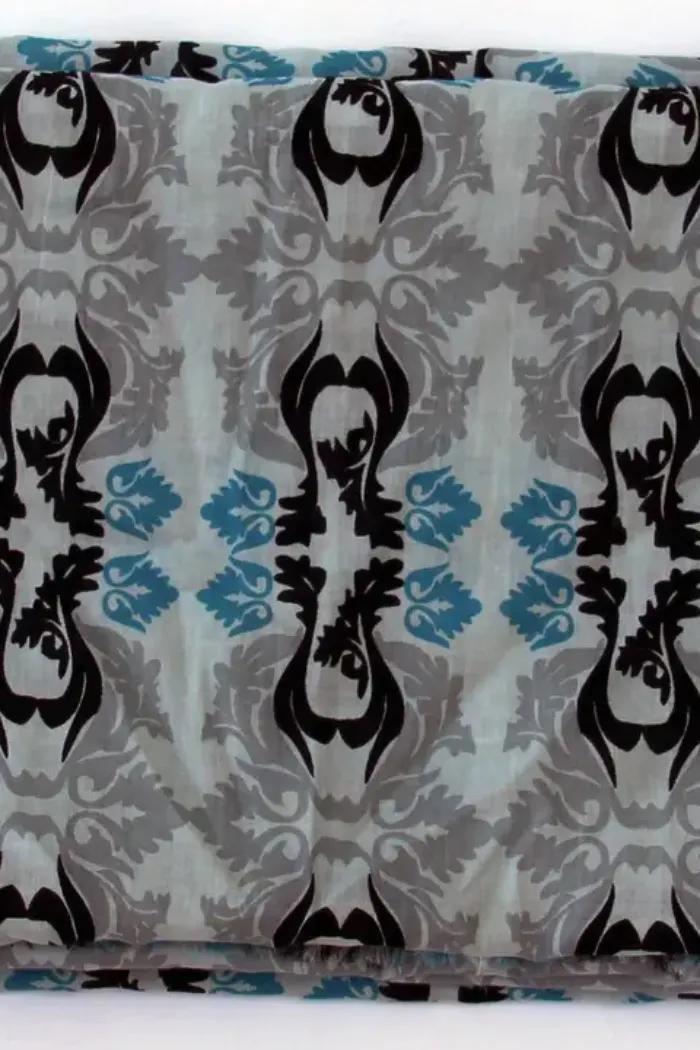 Organic Cotton Scarf Versailles Bleu Large