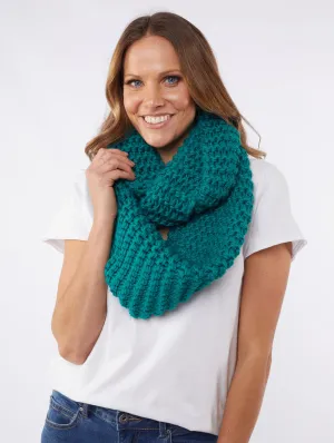 Organic Loop Scarf - Winter Green
