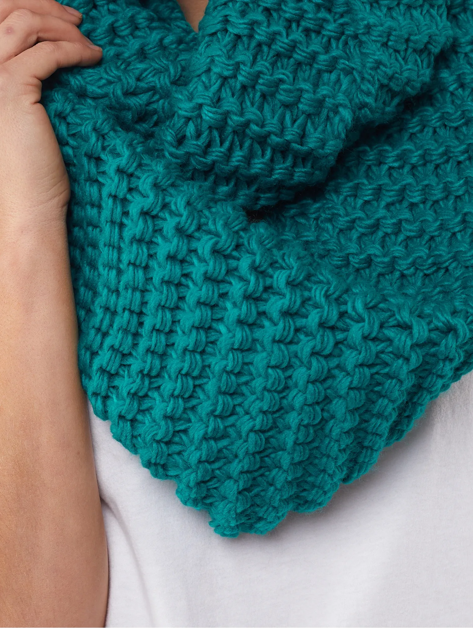 Organic Loop Scarf - Winter Green