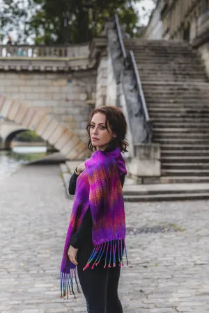 Oriental Dwarf Kingfisher Classic Scarf- Raspberry