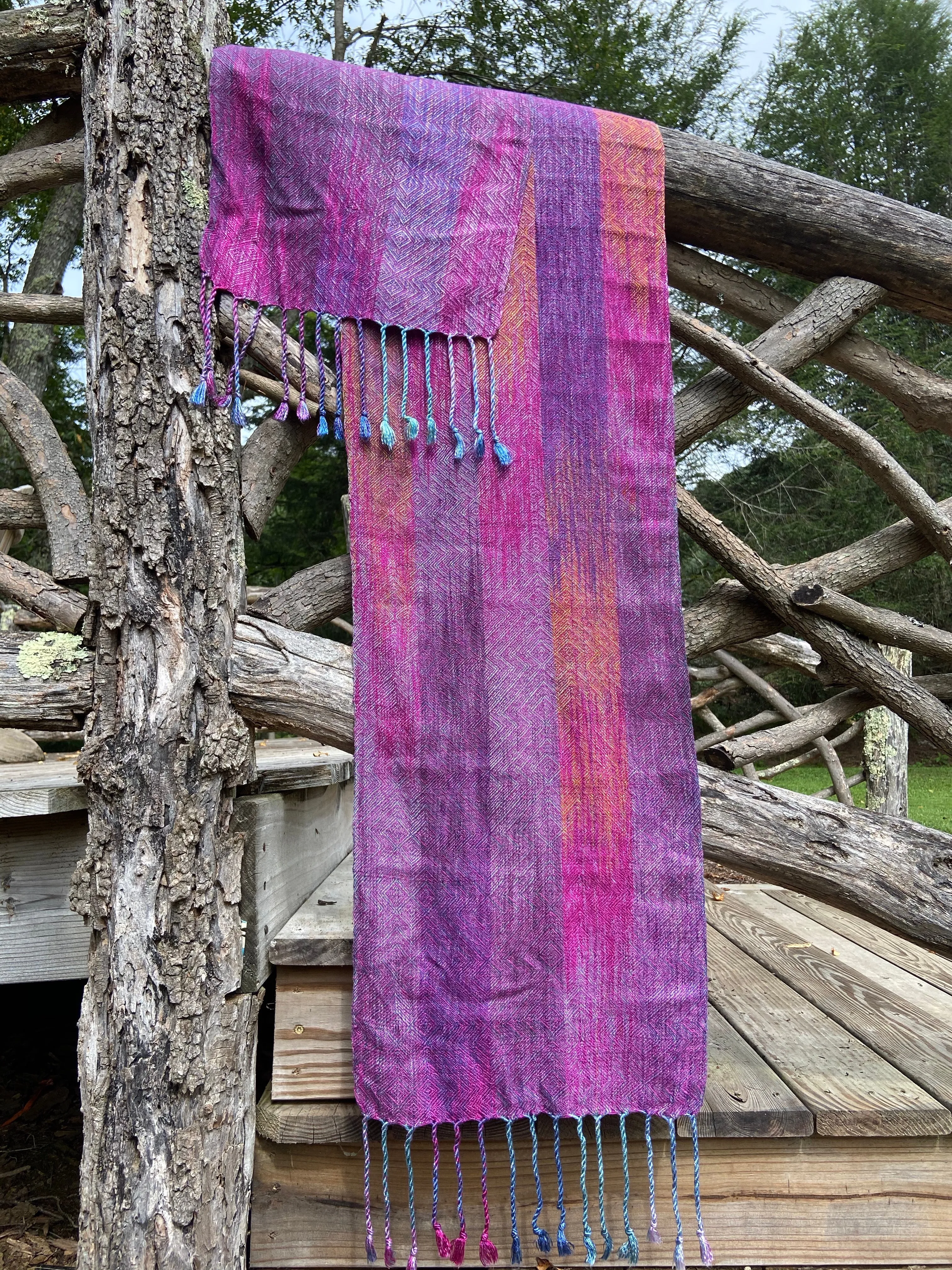 Oriental Dwarf Kingfisher Classic Scarf- Raspberry