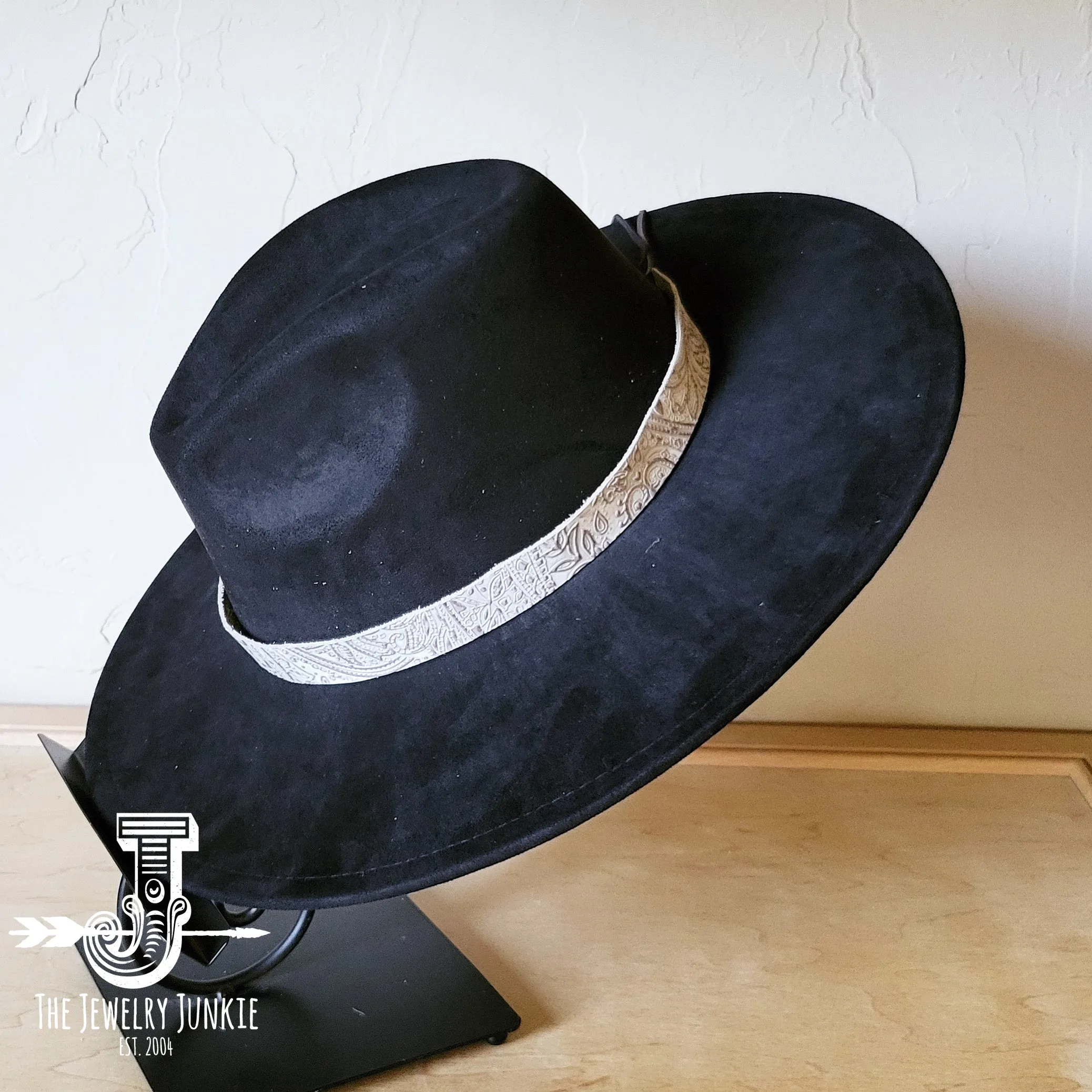 **Oyster Paisley Turquoise Embossed Leather Hat Band Only 950n