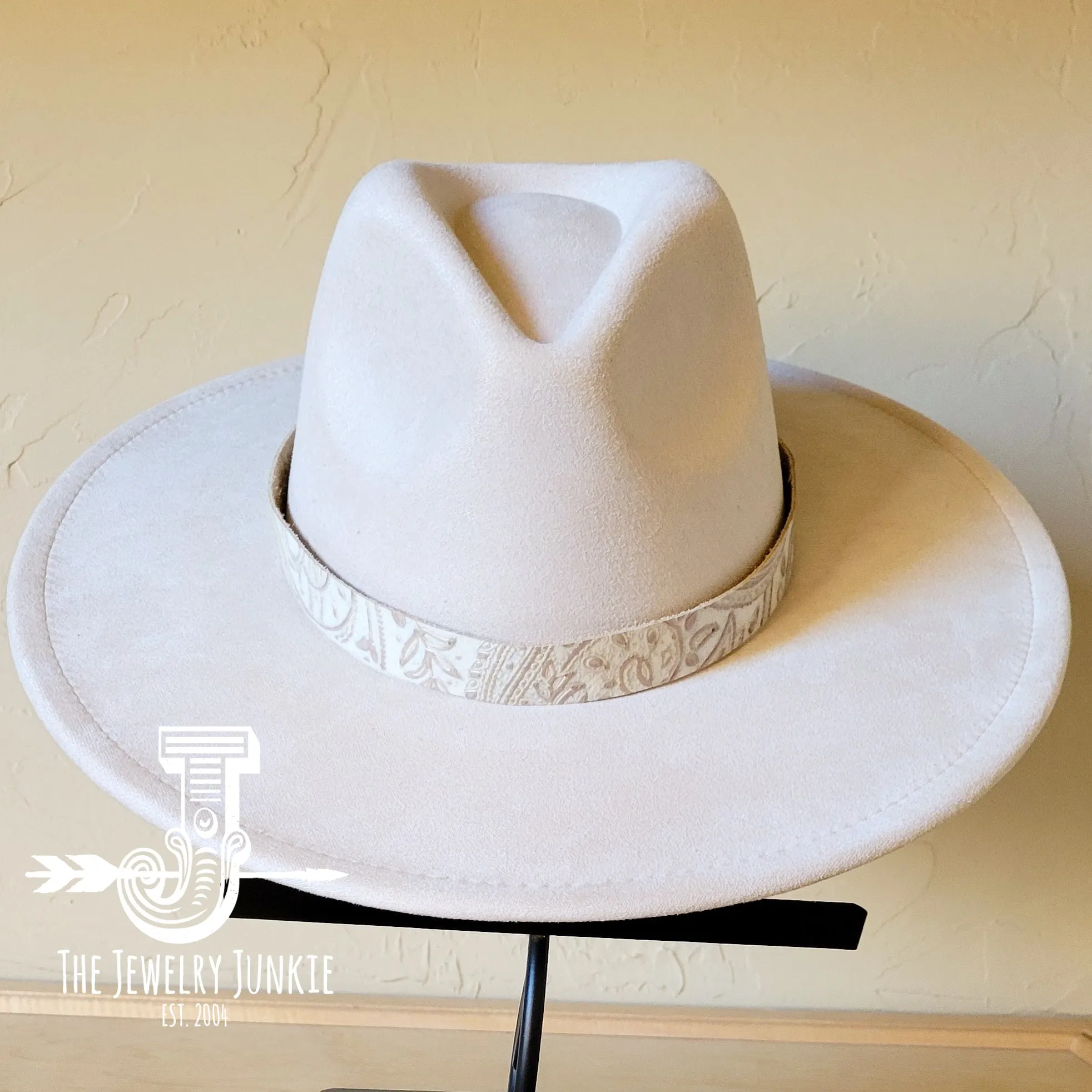 **Oyster Paisley Turquoise Embossed Leather Hat Band Only 950n