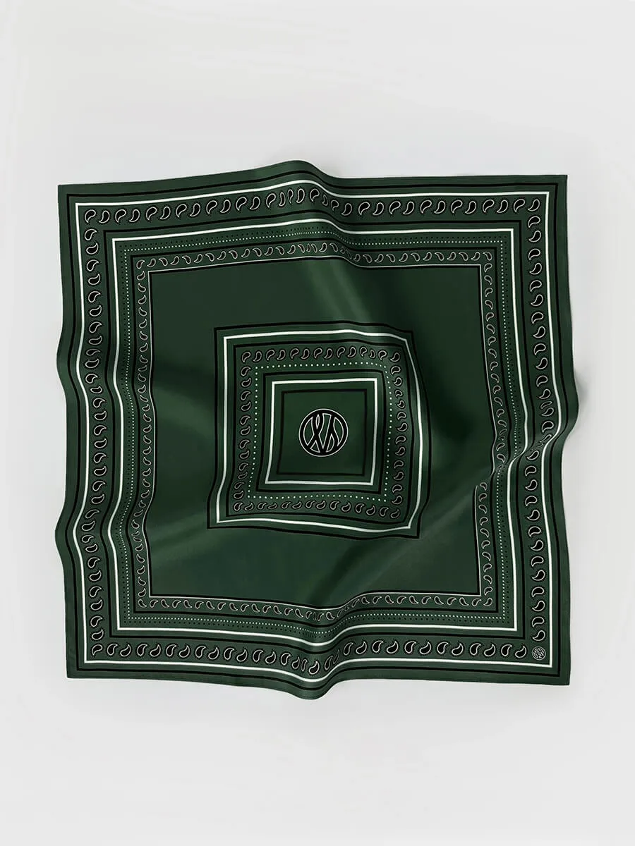 Paisley Scarf - Green - 50cm