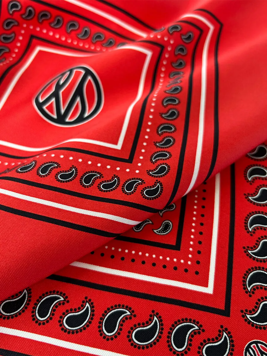 Paisley Scarf - Red - 50cm