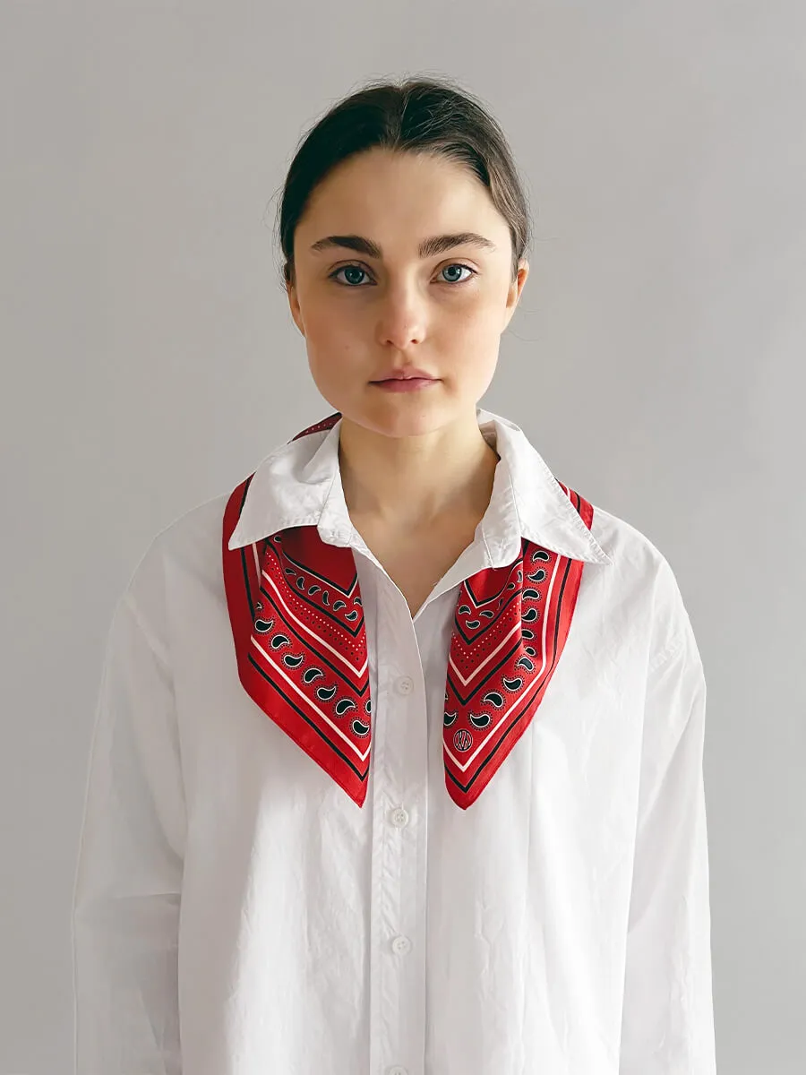 Paisley Scarf - Red - 50cm
