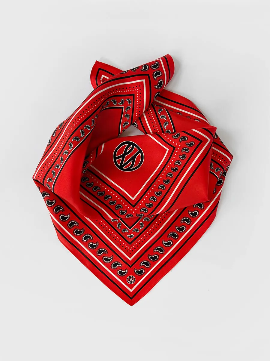 Paisley Scarf - Red - 50cm