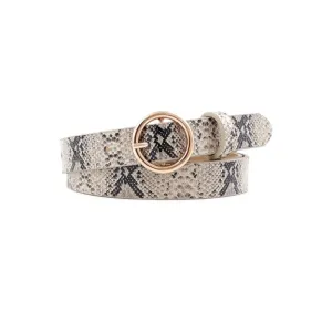 Patterned Trendy Ring Buckle Belt
