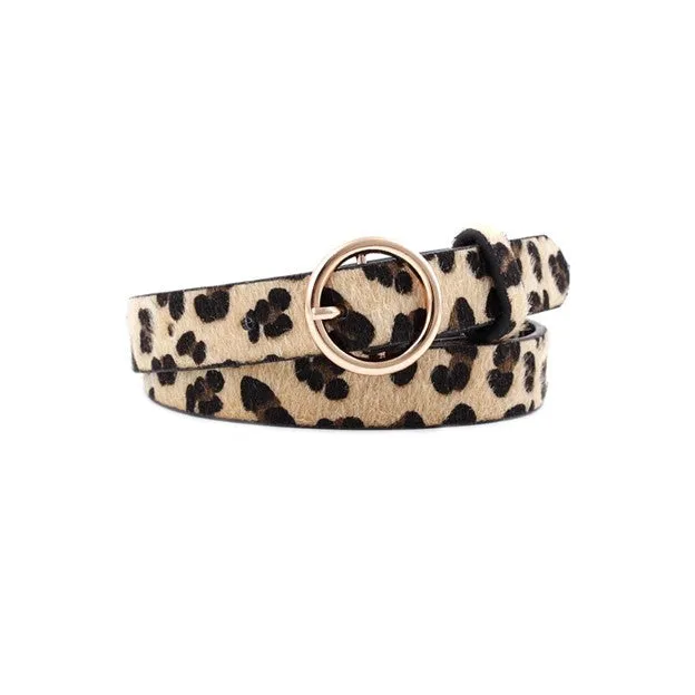 Patterned Trendy Ring Buckle Belt