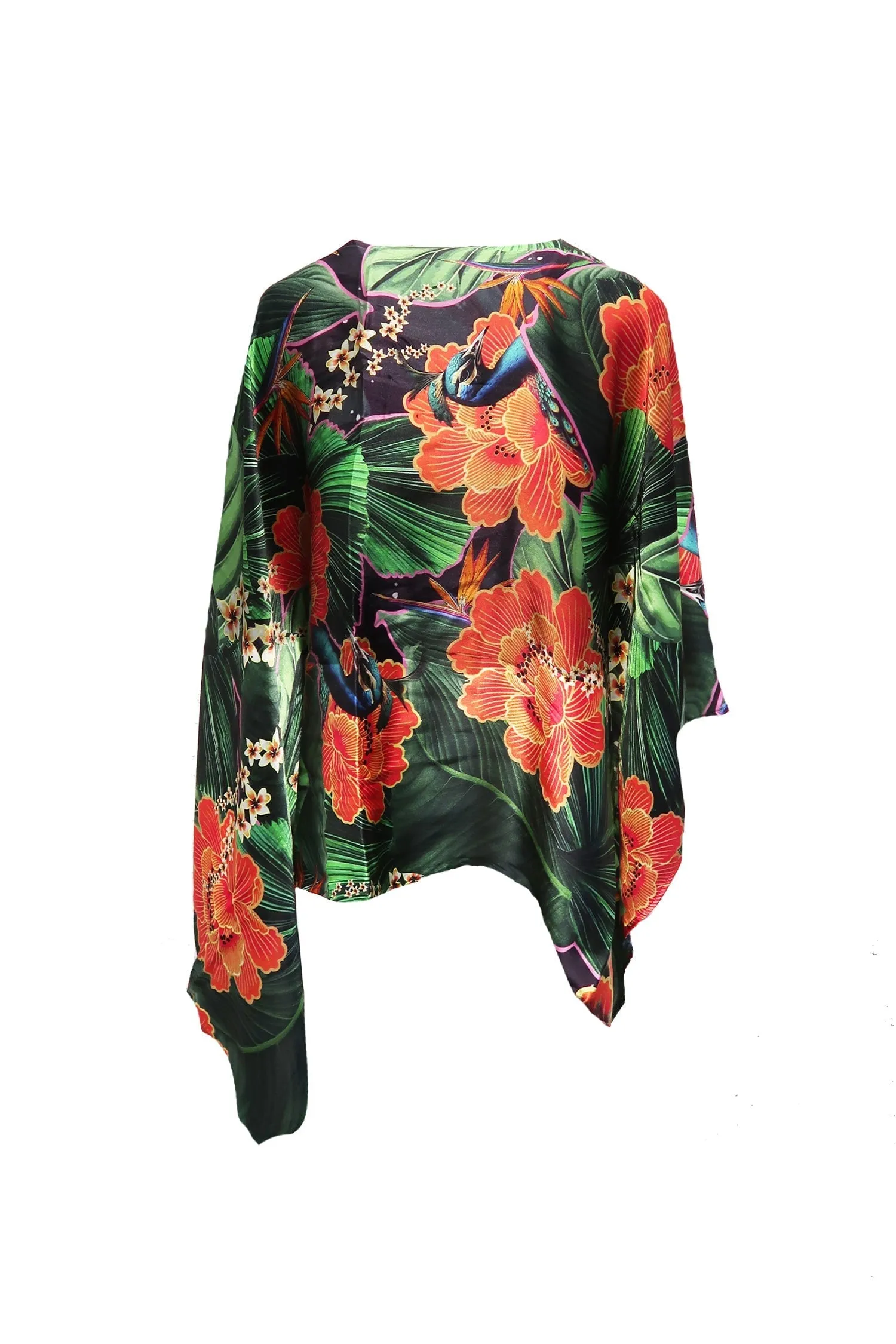 Peacock Palm Silk Scarf