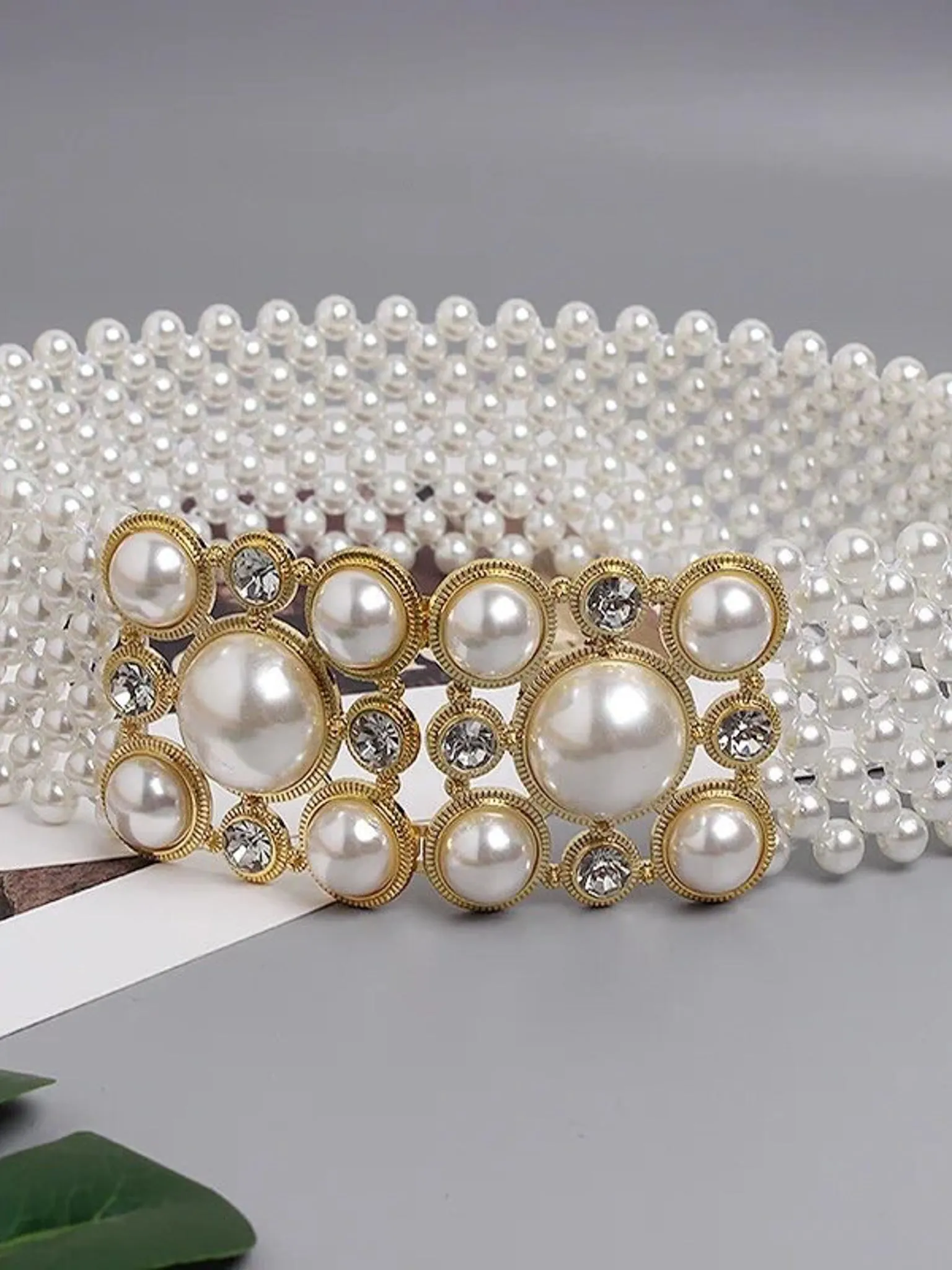 Pearl Gold Buckle Belt