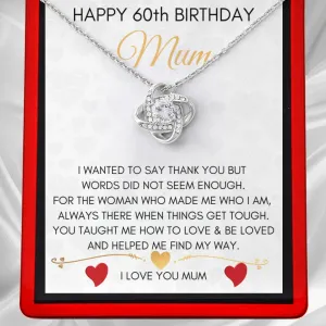 Personalised Mum's Birthday  - Love Knot Necklace